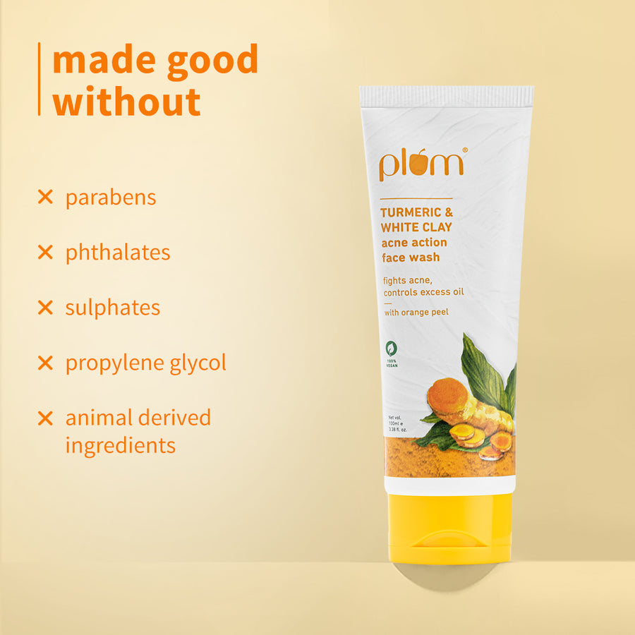Turmeric & White Clay Acne Action Face Wash