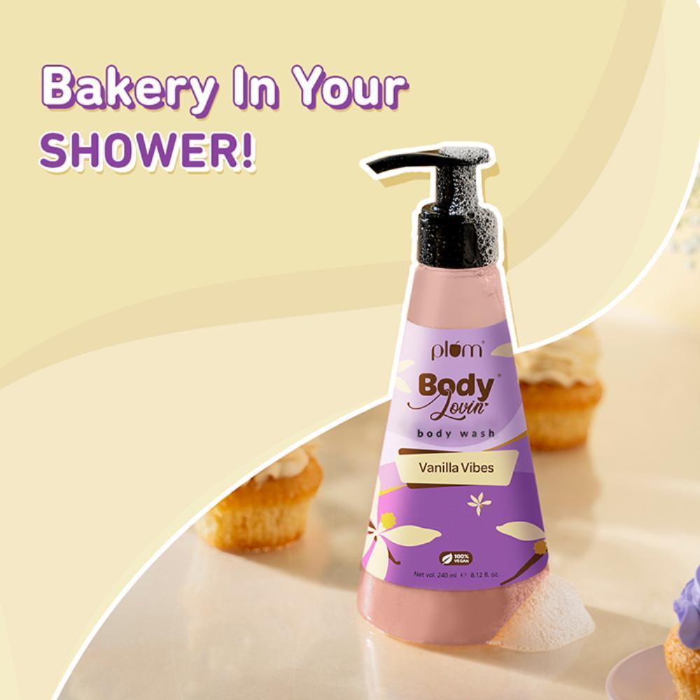 Plum BodyLovin' Vanilla Vibes Body Wash - Warm Vanilla SLS-Free (240ml)