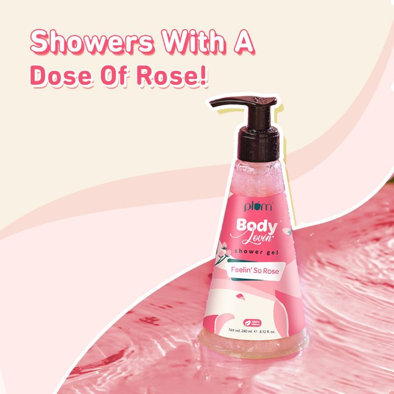 Plum BodyLovin' Feelin' So Rose Shower Gel - Musky Rose SLS-Free Body Wash (240ml)